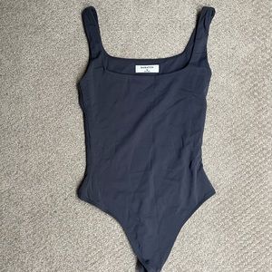 Babaton dark grey blue contour bodysuit